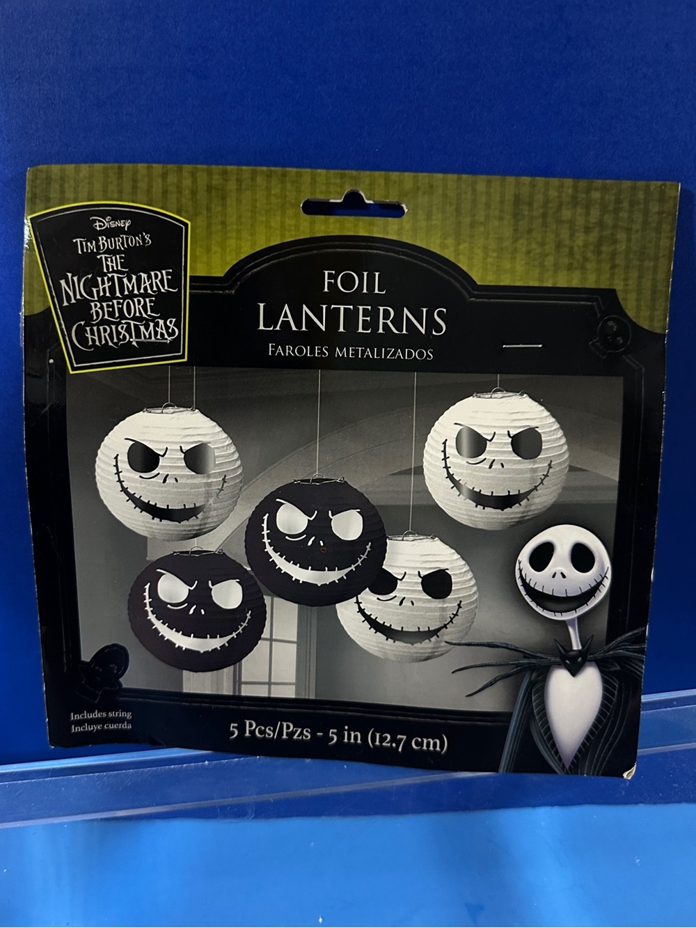 Disney The Nightmare Before Christmas Jack Skellington Foil Lanterns  NWT 5pc